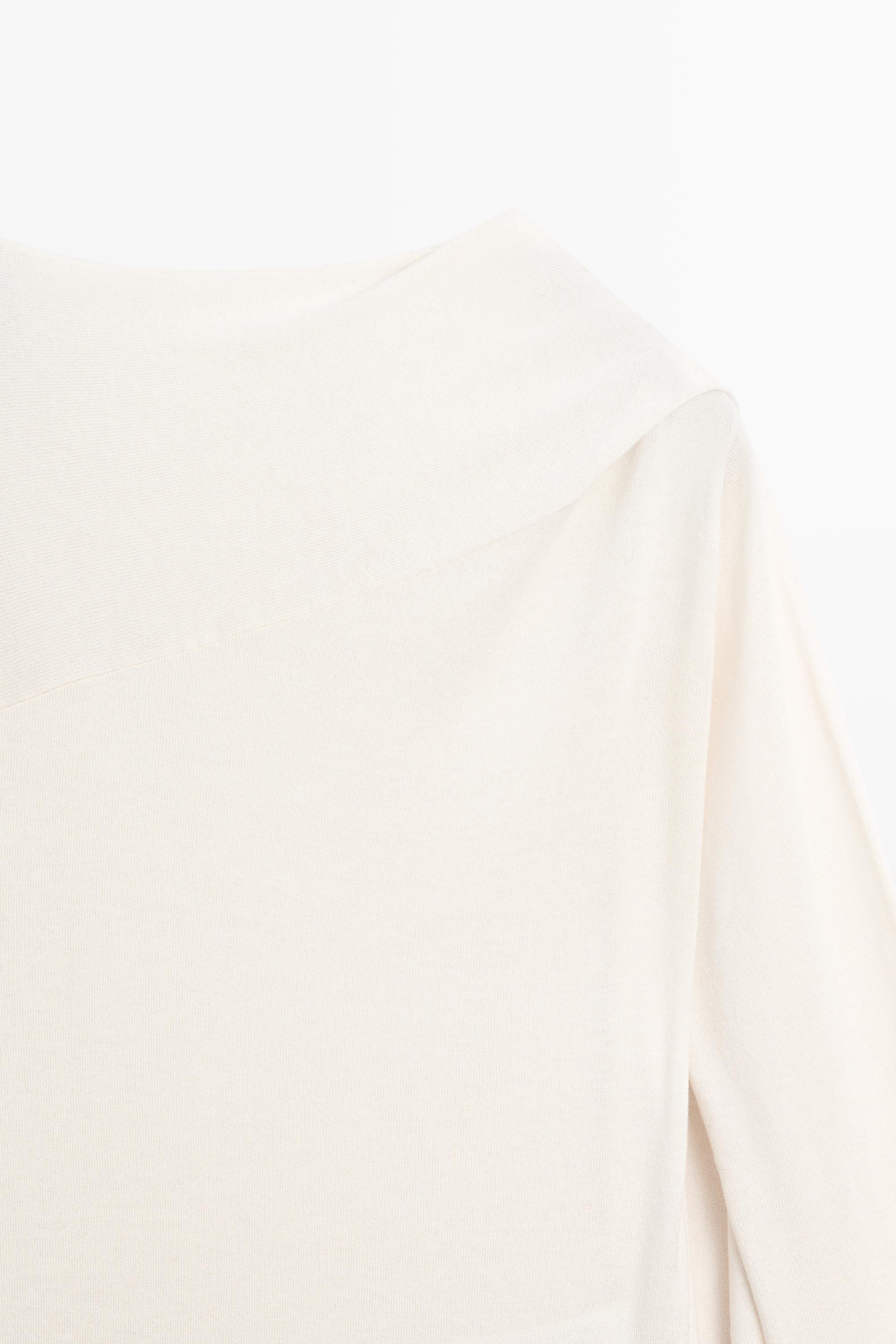 Silk blend knit sweater with scarf - STUDIO