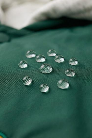 WATER-REPELLENT BOMBER JACKET WITH DETACHABLE FLEECE HOODIE - Green by Zara - Image 10