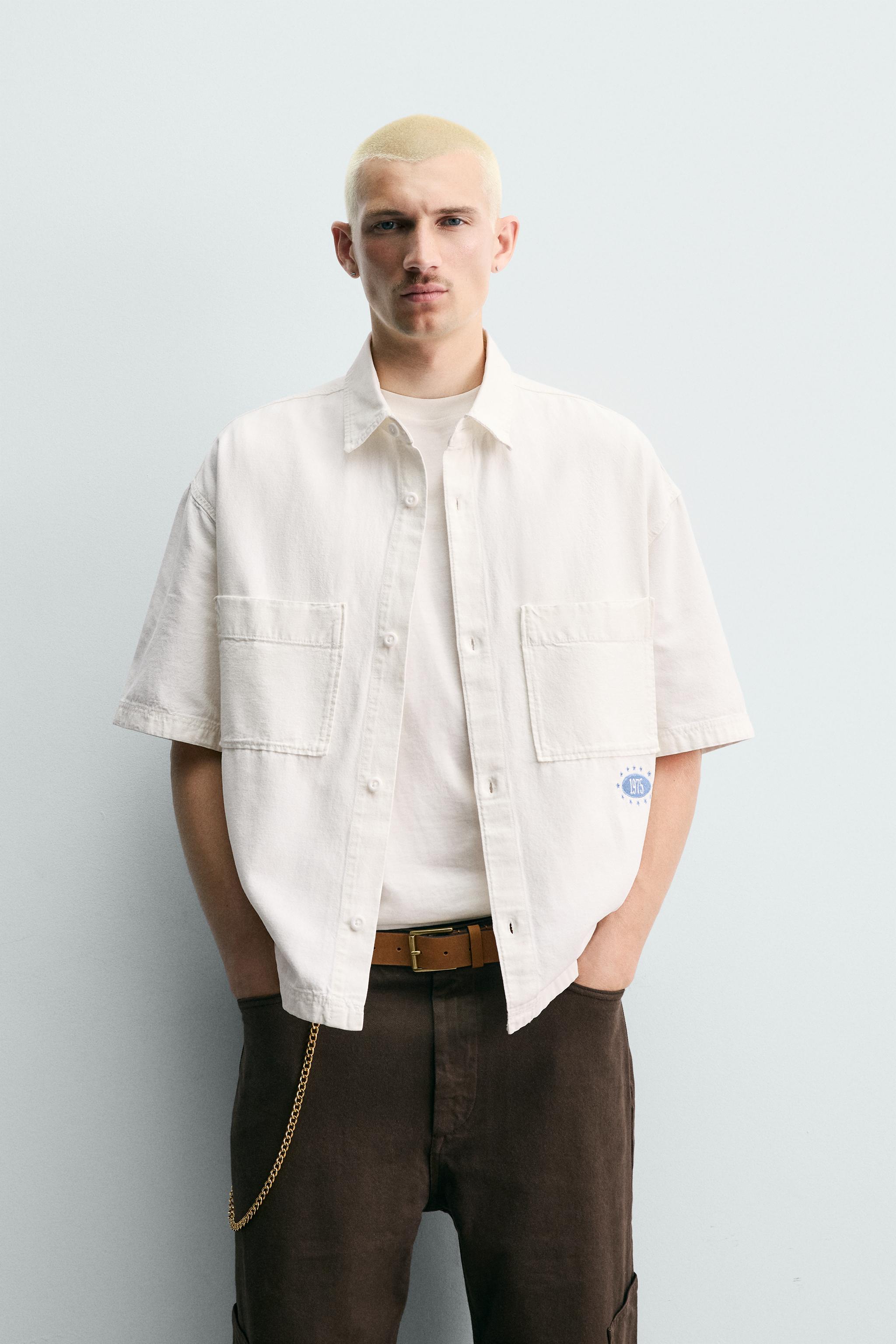 WASHED PRINT RELAXED FIT SHIRT