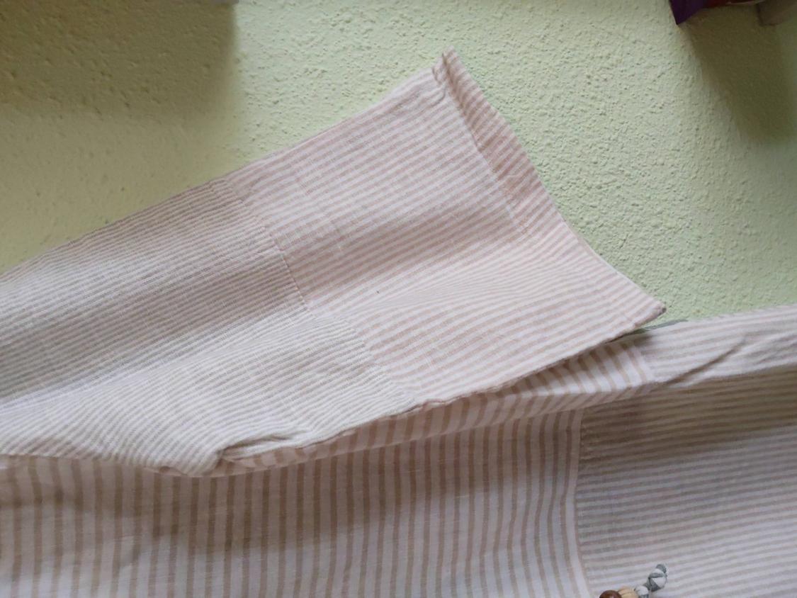 LINEN BLEND PATCHWORK KAFTAN DRESS - Image 5