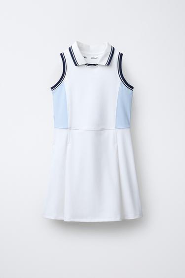 SPORTY PLEATED DRESS - Oyster-white by Zara - Image 0
