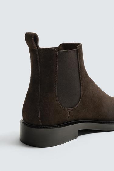 BOTTES CHELSEA EN CUIR - Marron de Zara - Image 5