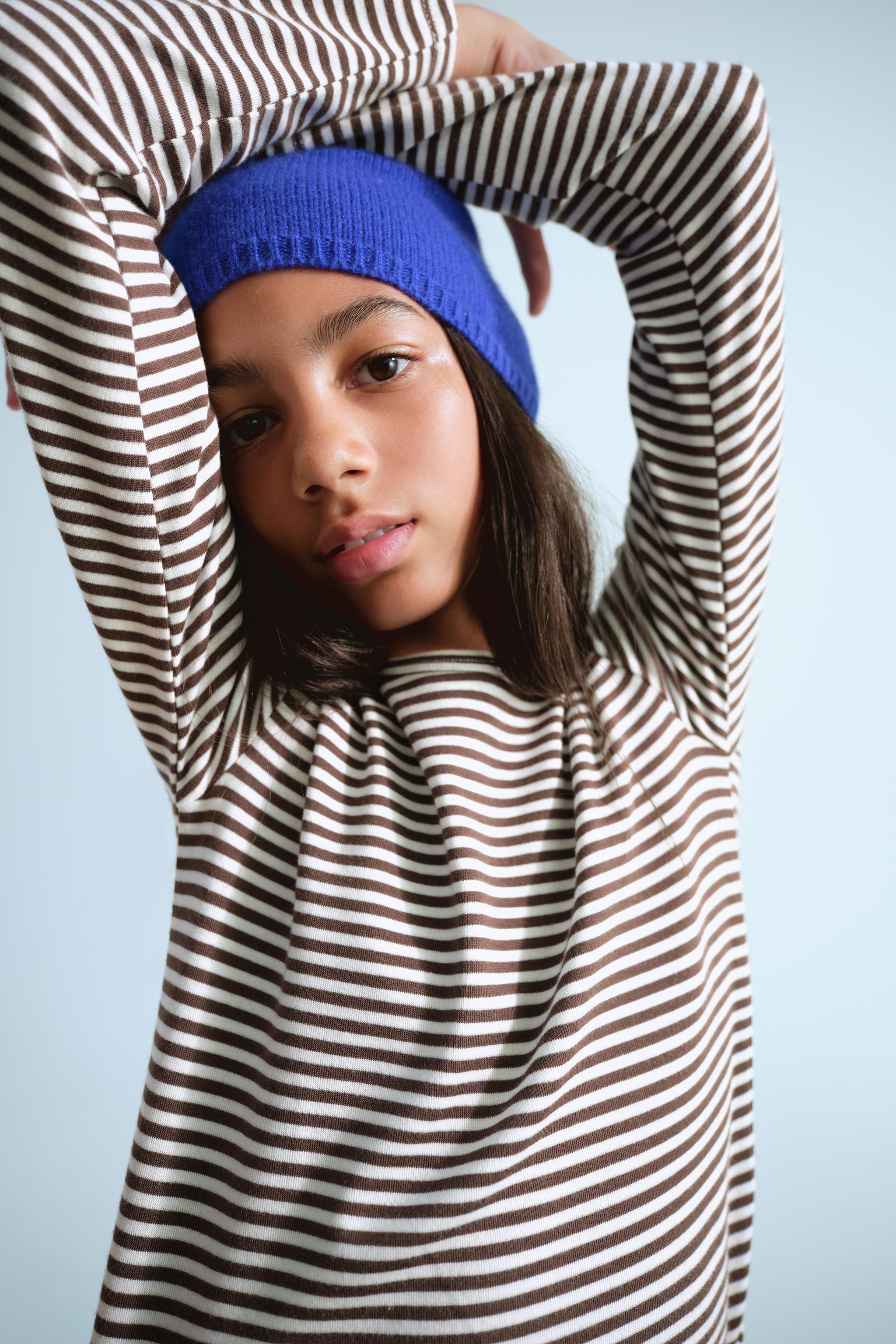 0FR. PARIS X ZARA STRIPED MODAL T-SHIRT
