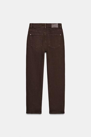 JEANS Z1975 MOM FIT TIRO ALTO - Marrón de Zara