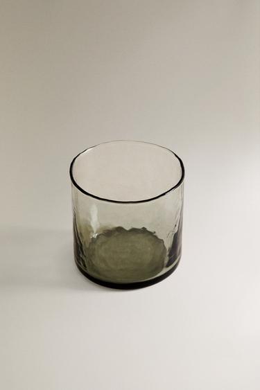 HAMMERED GLASS TUMBLER - Grey marl by Zara - Image 1