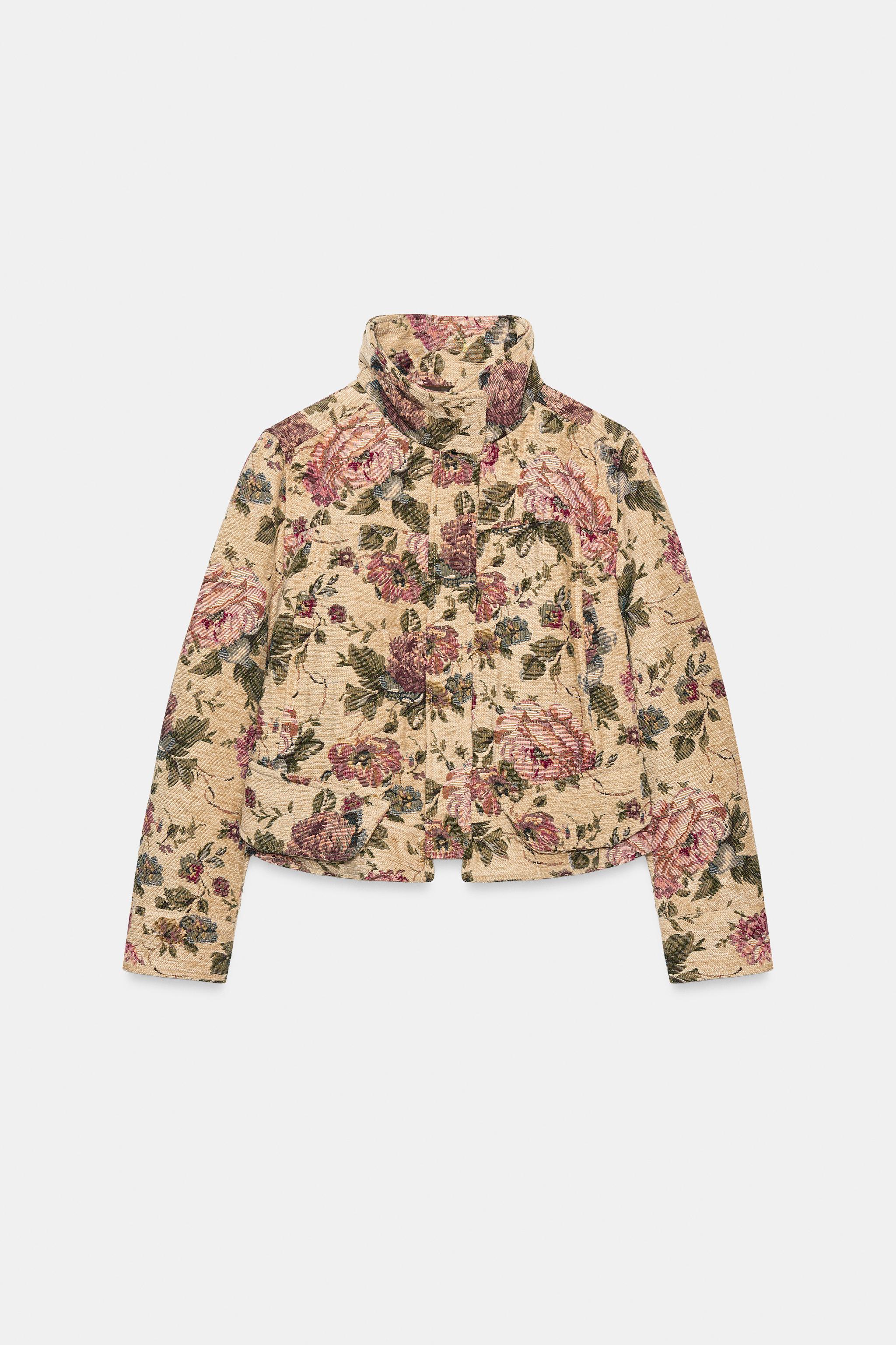 ZW COLLECTION フラワー ジャケット - エクリュ/ベージュ | ZARA Japan
