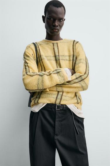 STRIPED JACQUARD RELAXED FIT JUMPER - Yellow by Zara - Image 5