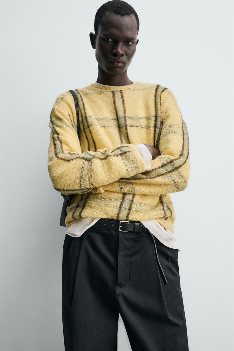 ZARA STRIPED JACQUARD RELAXED FIT JUMPER