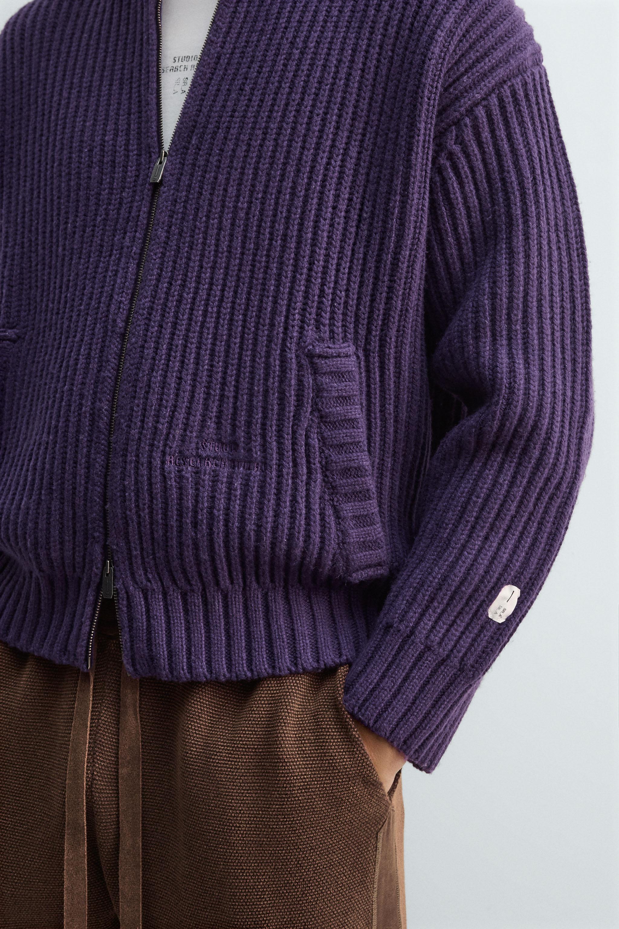 PURL KNIT CARDIGAN X SR_A