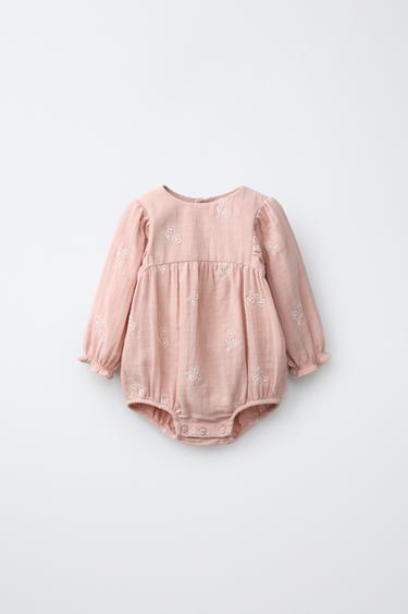 BODY FLEURS BRODÉES - Rose moyen de Zara