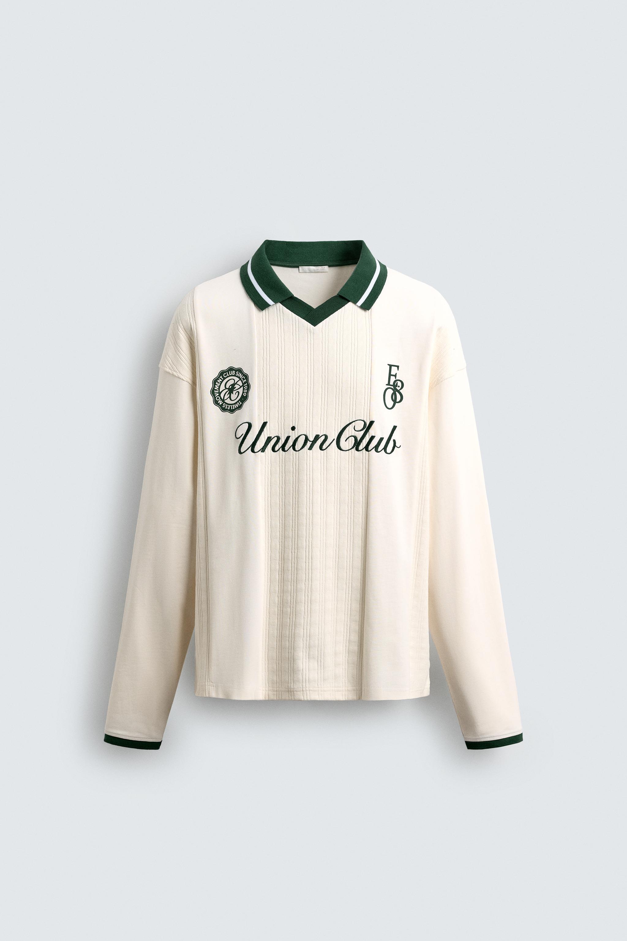 RETRO FOOTBALL EMBROIDERED JACQUARD POLO