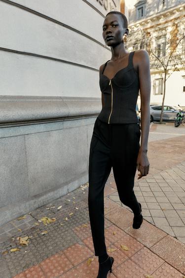 TOP STYLE CORSET À ZIP - Noir de Zara - Image 2
