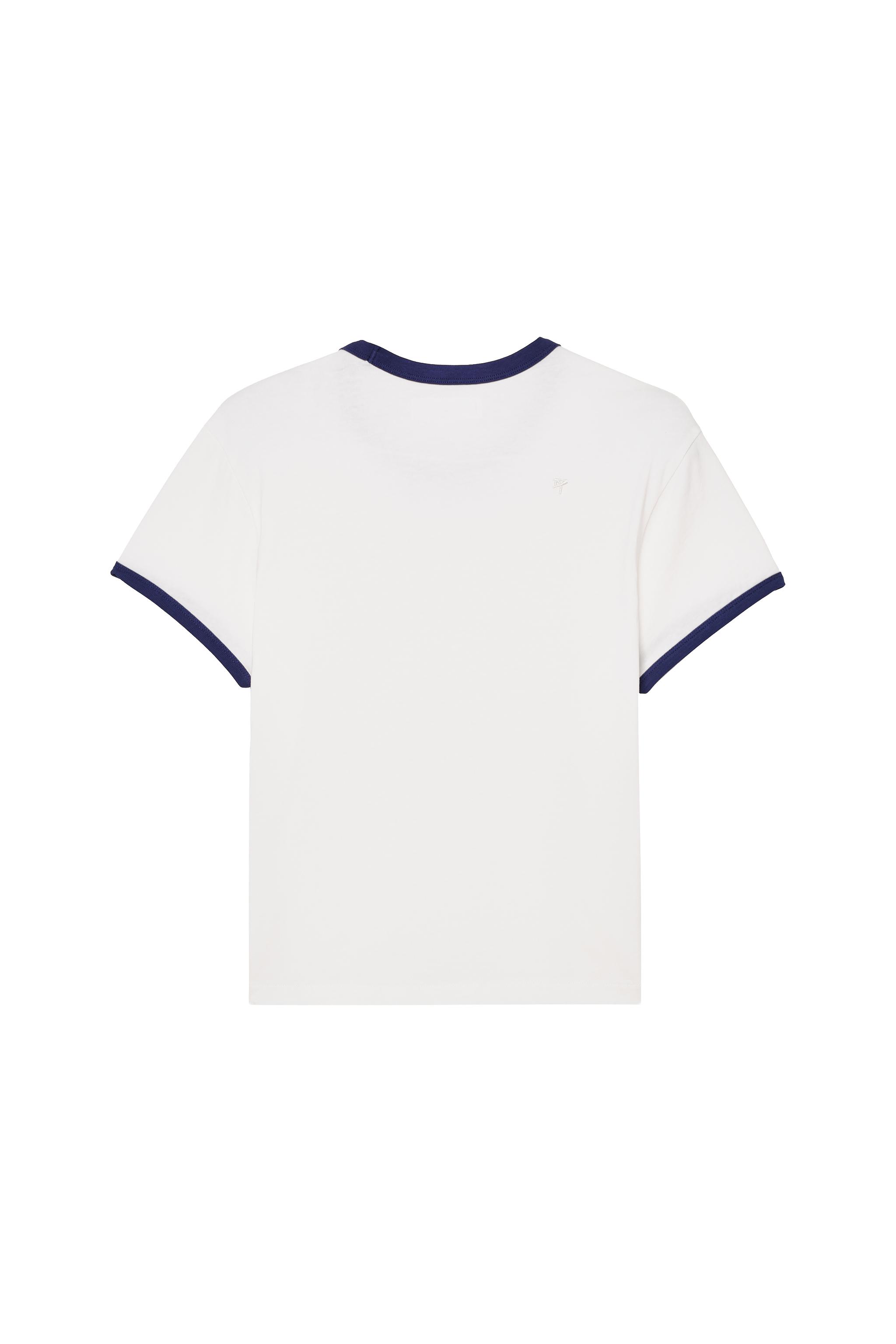 Zara SLIM FIT FİTİLLİ KONTRAST T-SHIRT görsel 3