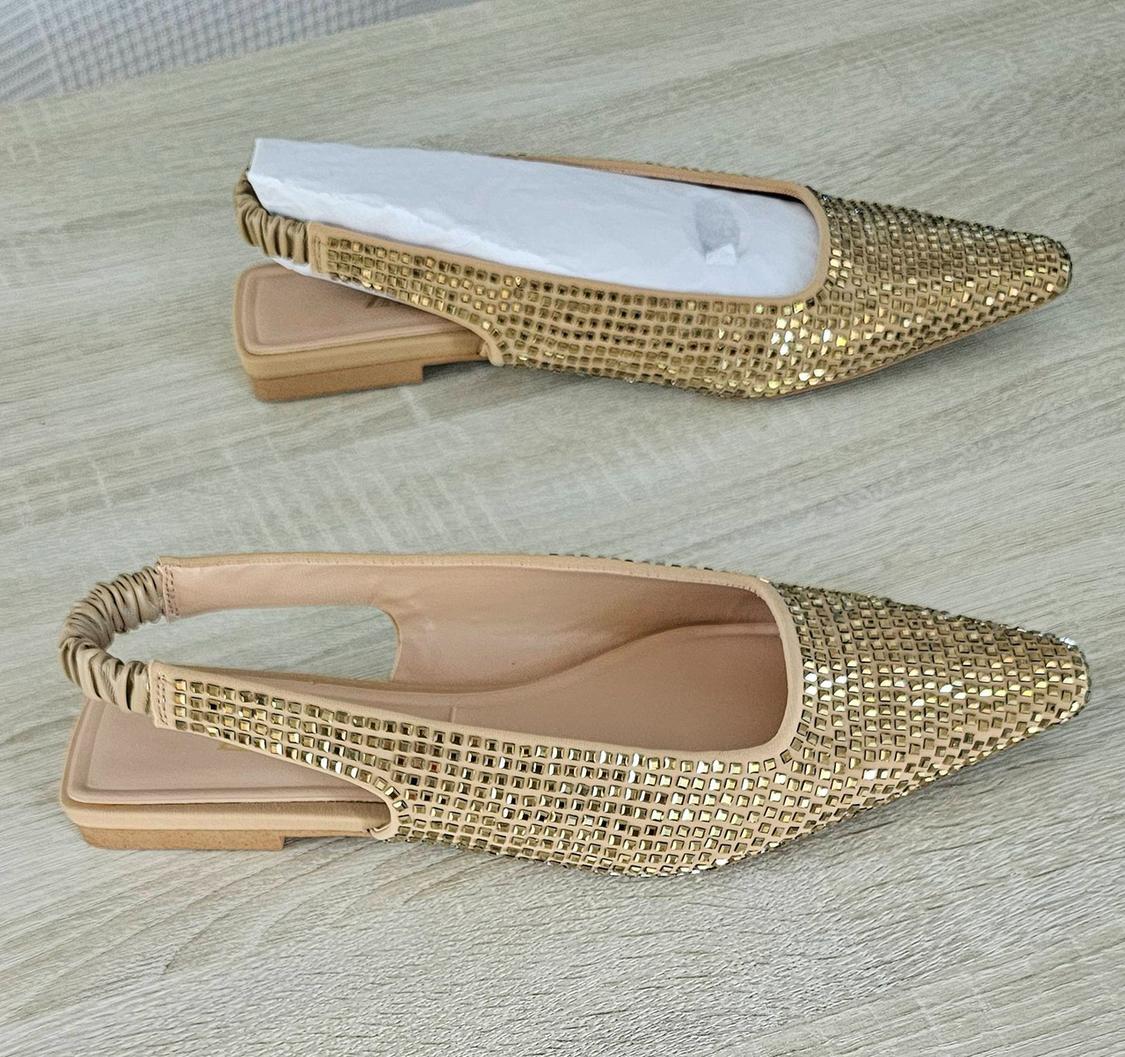 FLAT SLINGBACK SHOES WITH SHINY DETAIL - Image 3