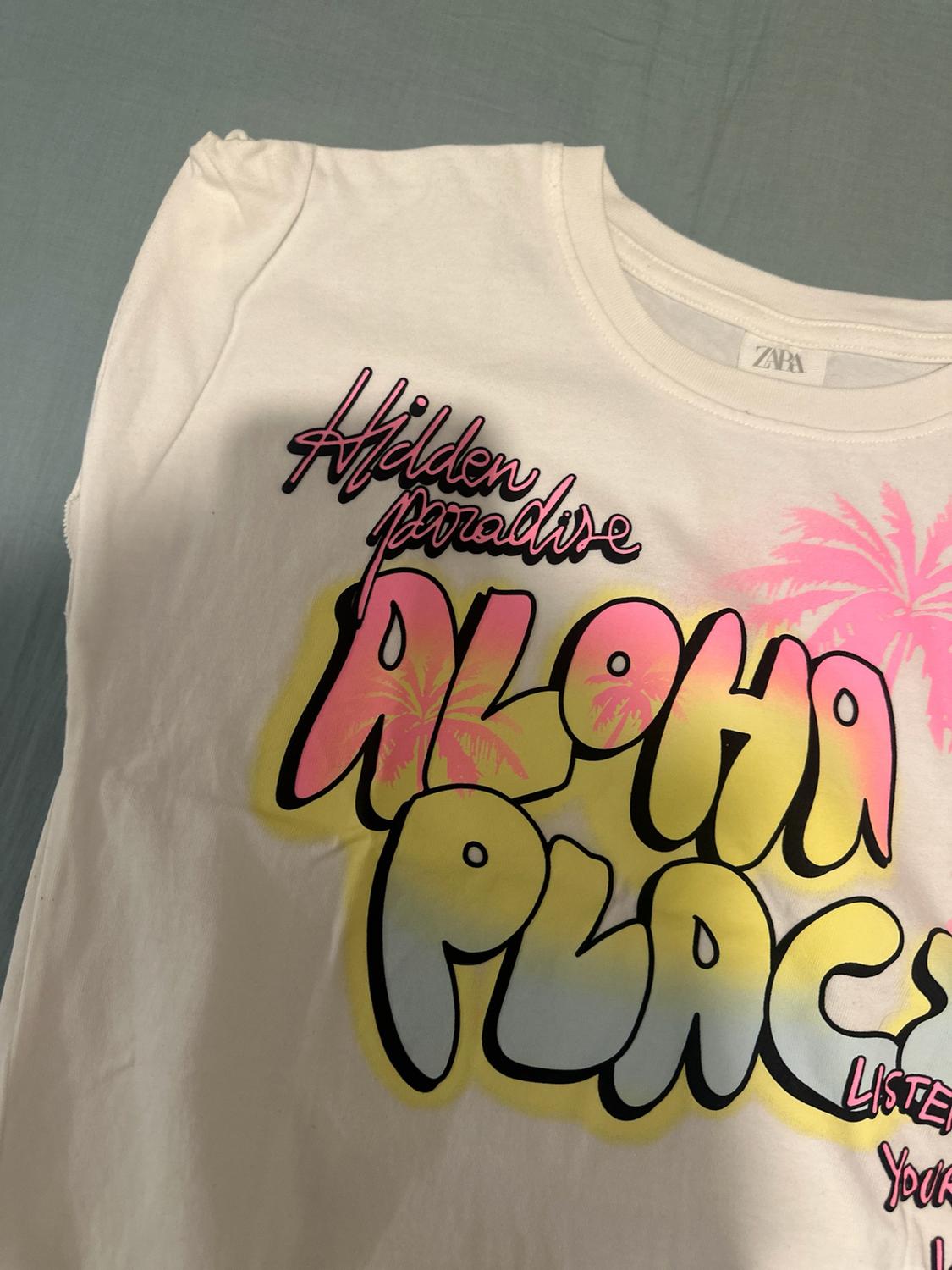 GRAFFITI T-SHIRT WITH ELASTICATED DETAIL - Image 4
