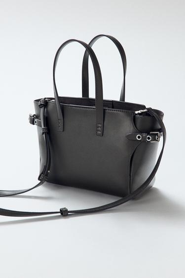 ÇANTË MINI SHOPPER - Gri nga Zara