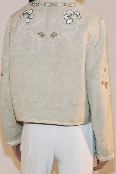 VESTE BRODÉE ZW COLLECTION - Beige de Zara - Image 2