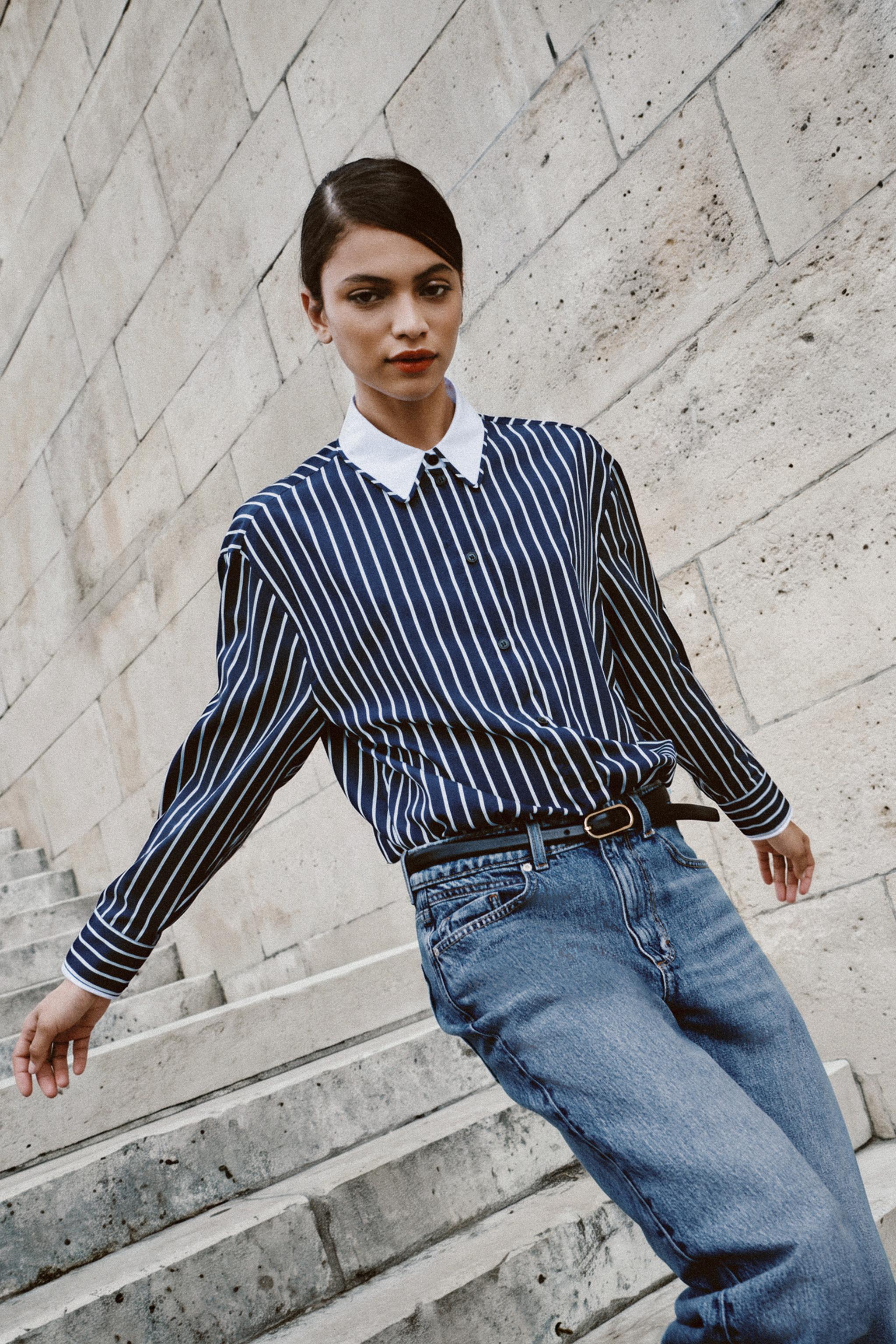 STRIPED POPLIN SHIRT