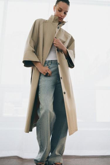 TRENCH OVERSIZE FOULARD ZW COLLECTION ÉDITION LIMITÉE - vert kaki-moyen de Zara - Image 3