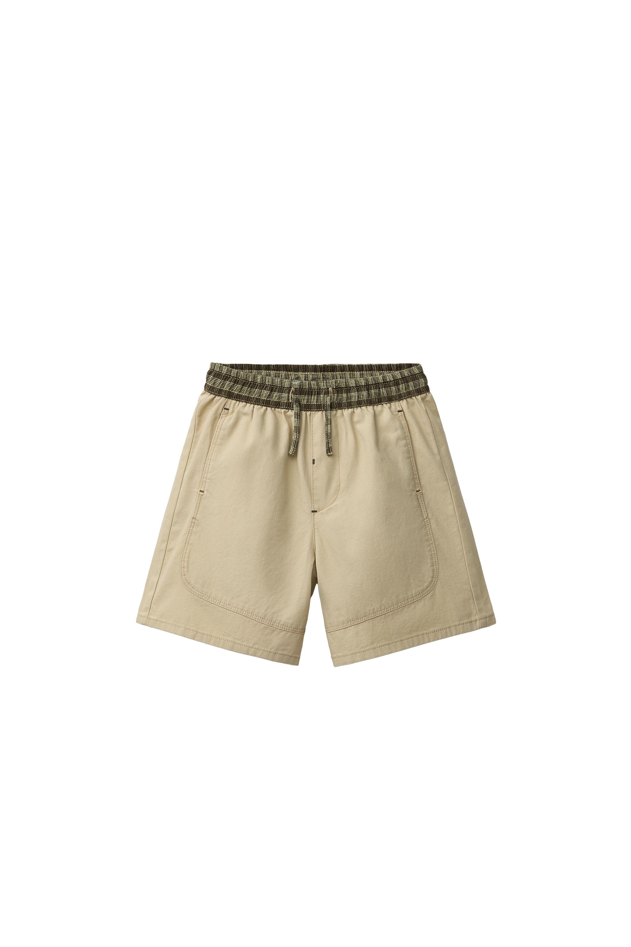 CANVAS BERMUDA SHORTS - Khaki | ZARA Turkey