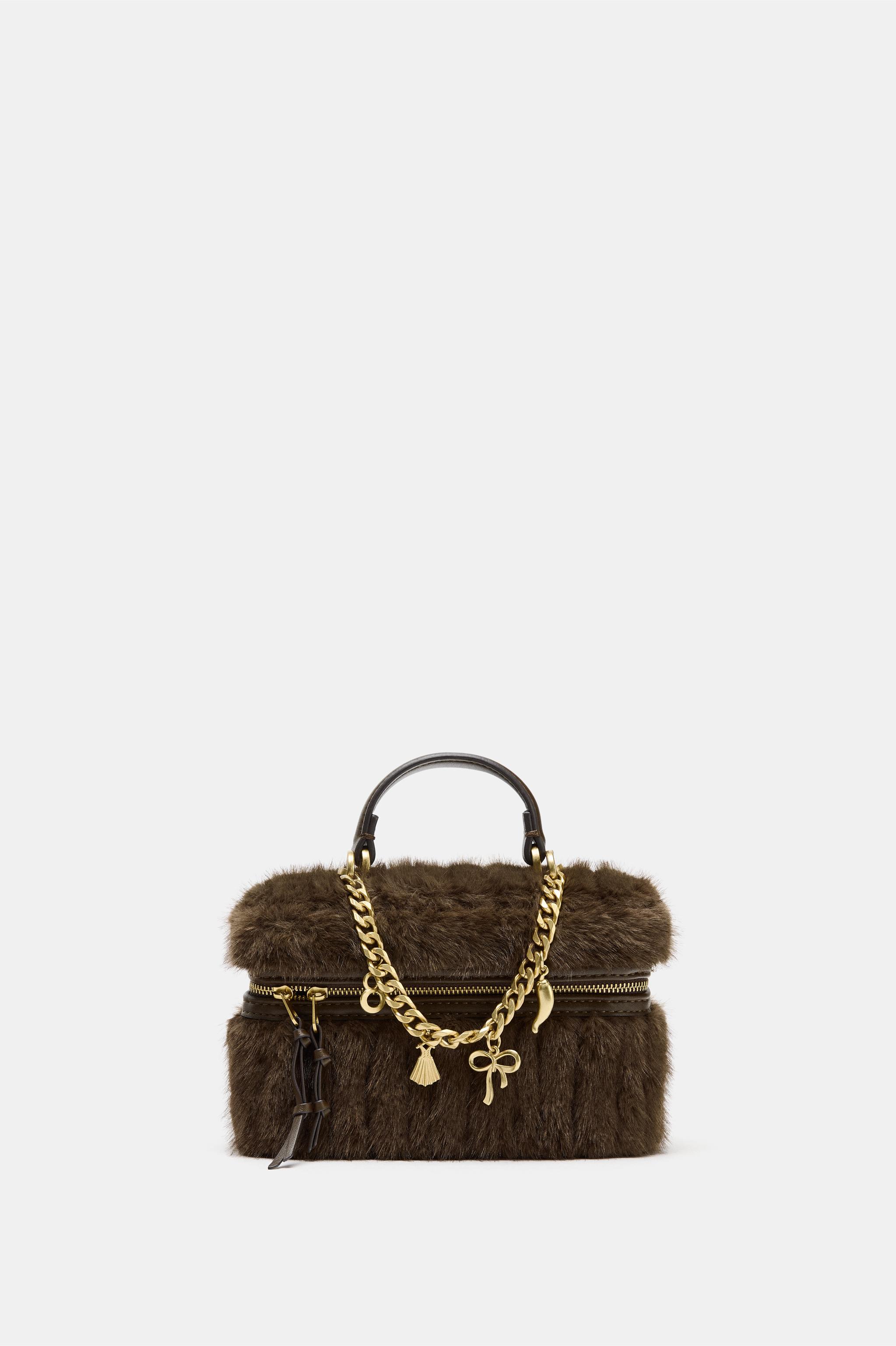 FAUX FUR RIGID BAG