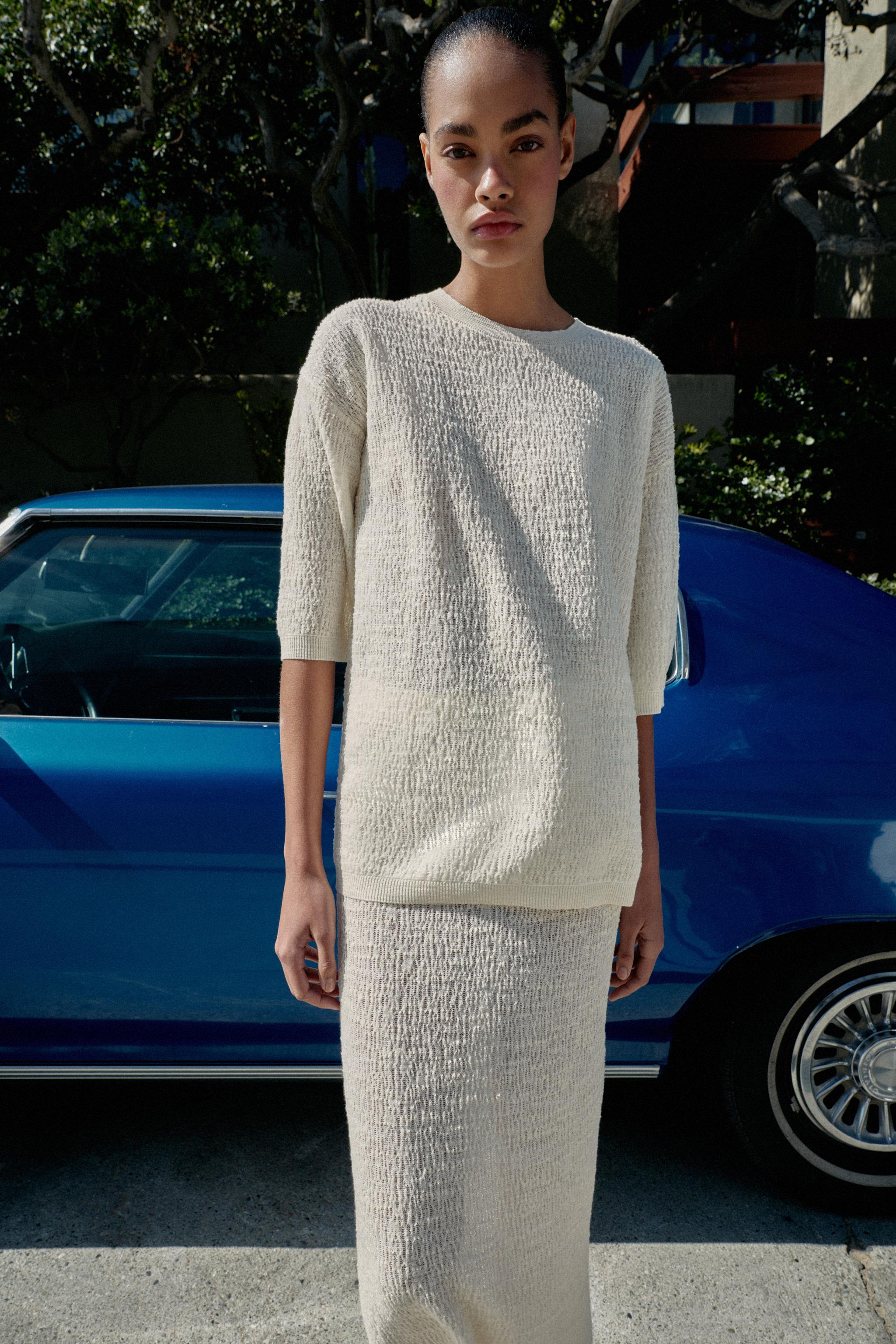 TOP OVERSIZE EN MAILLE STRUCTURÉ