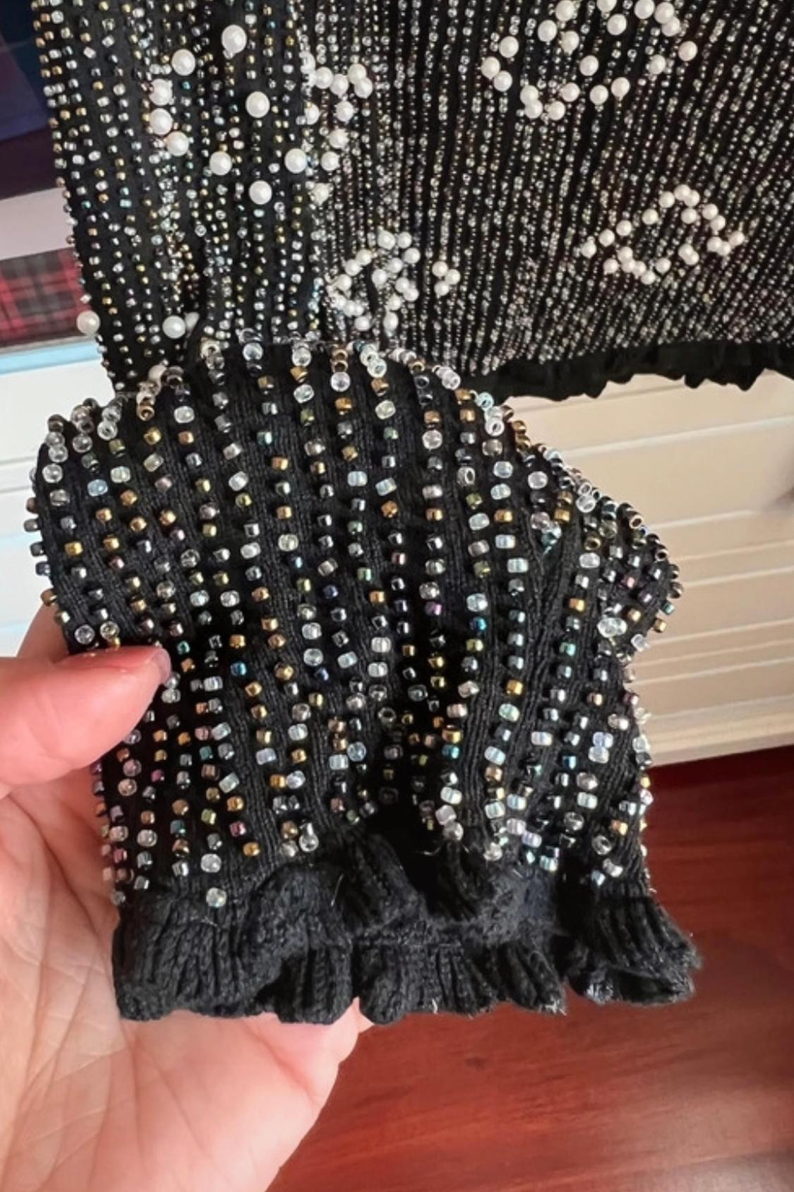 BEADED KNIT SWEATER - Image 3