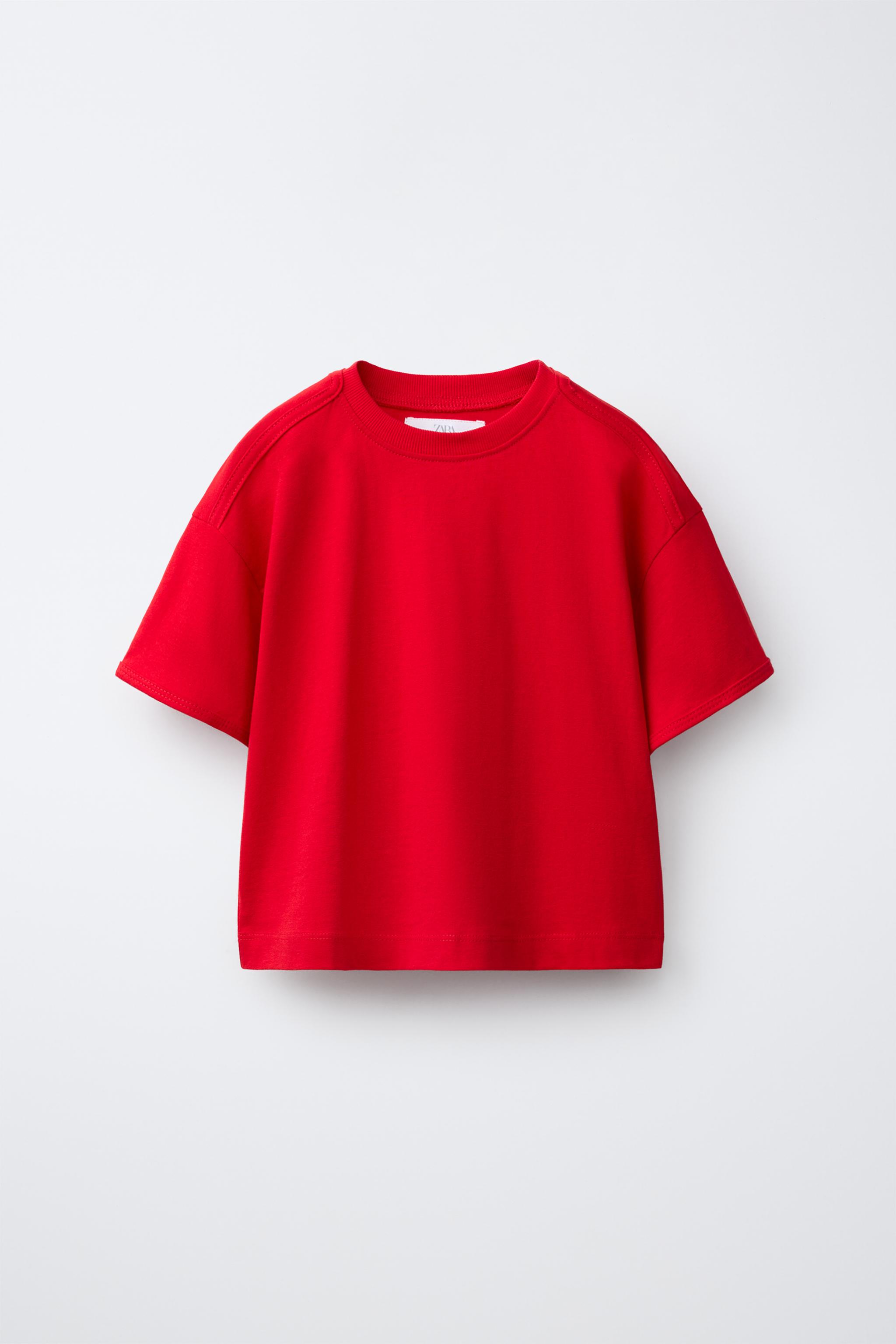 PLAIN T-SHIRT — Red