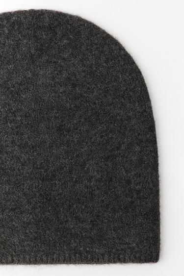 FINE KNIT BEANIE - Anthracite Grey by Zara