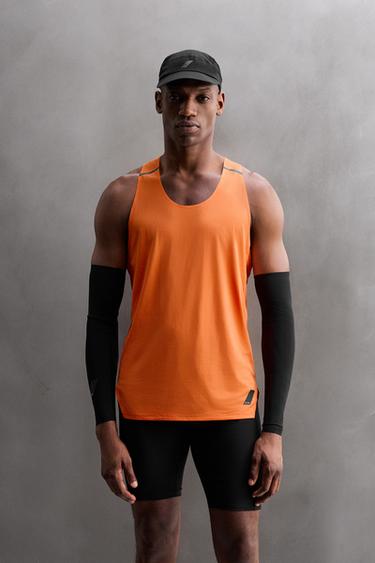 TECHNICAL COLOUR BLOCK TANK TOP - Orange by Zara