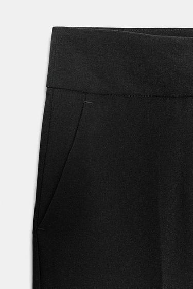 PANTALON LARGE TAILLE HAUTE - Noir de Zara - Image 6