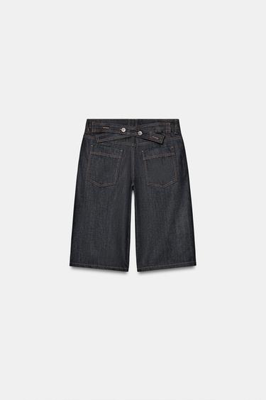 ZW COLLECTION DENIM BERMUDA SHORTS - Blue by Zara - Image 7