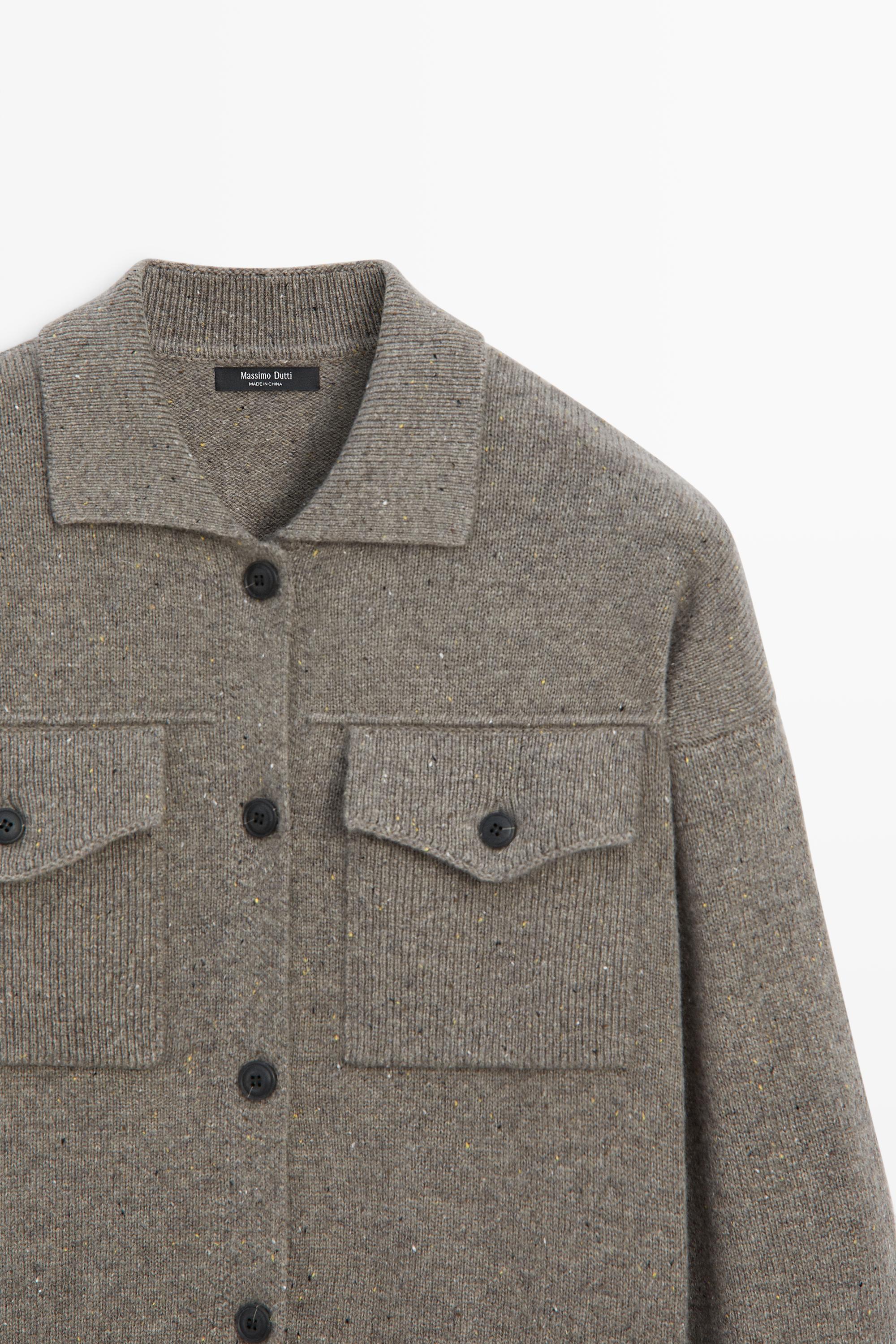 Cardigan en maille mélangée de laine, détail poches