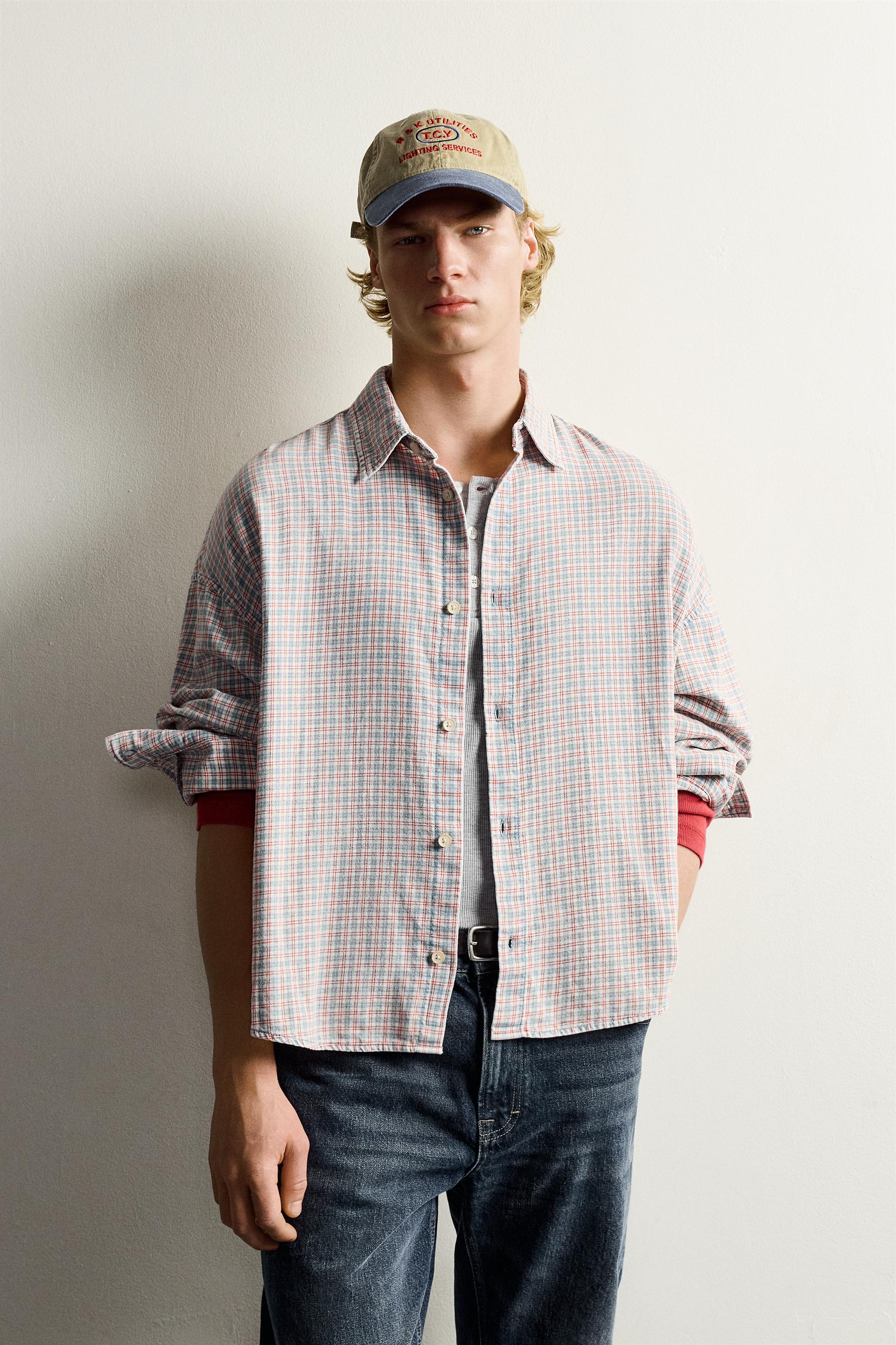 CHEMISE COUPE DÉCONTRACTÉE À CARREAUX