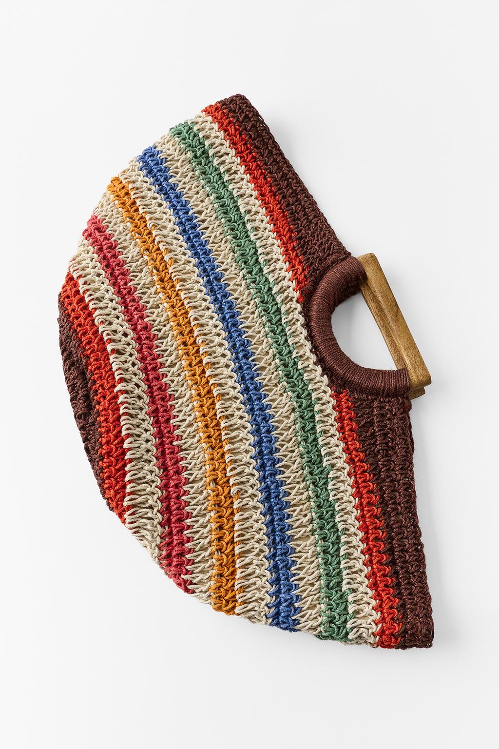 100% JUTE STRIPED TOTE BAG
