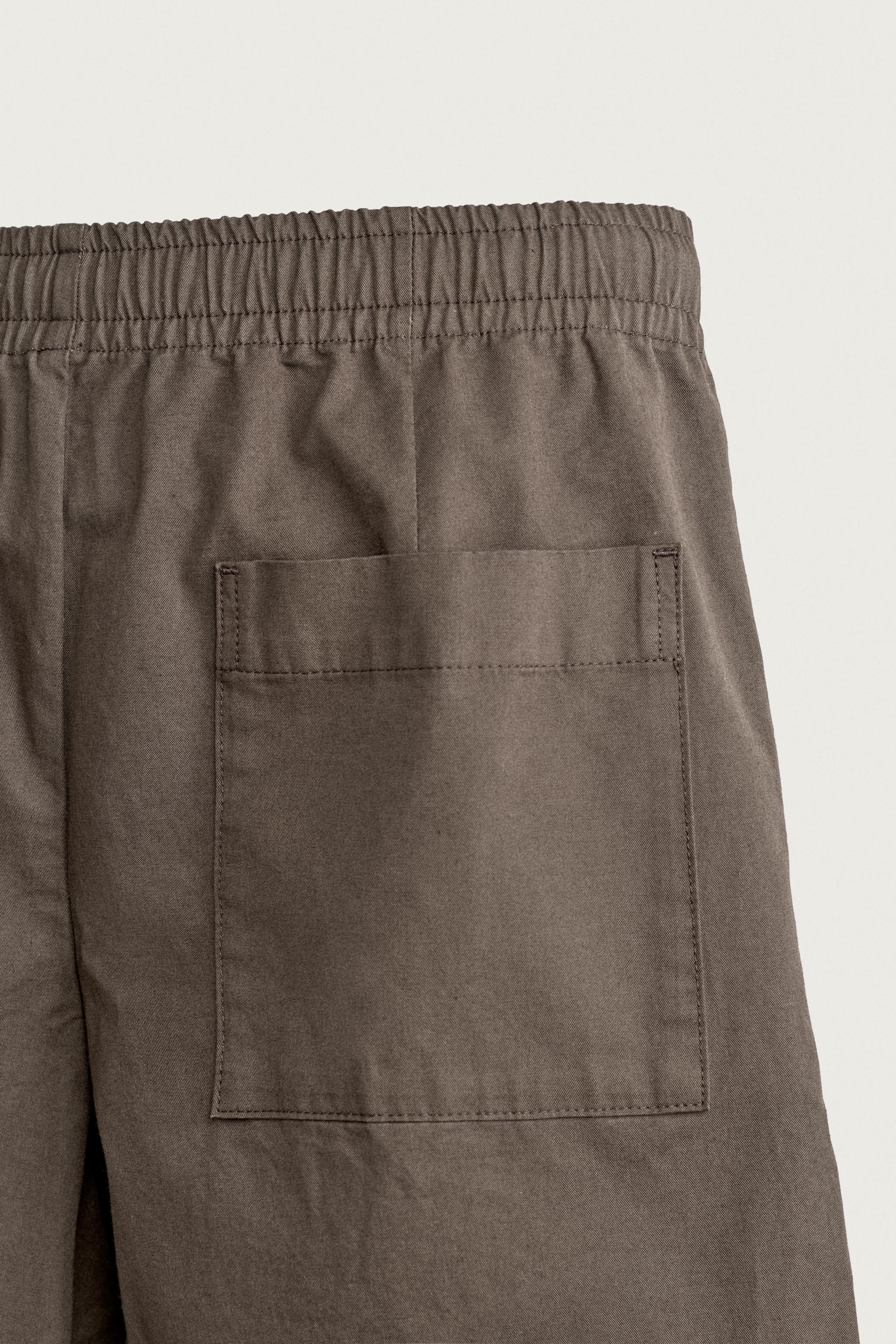 PANTALON COUPE BARREL EN COTON