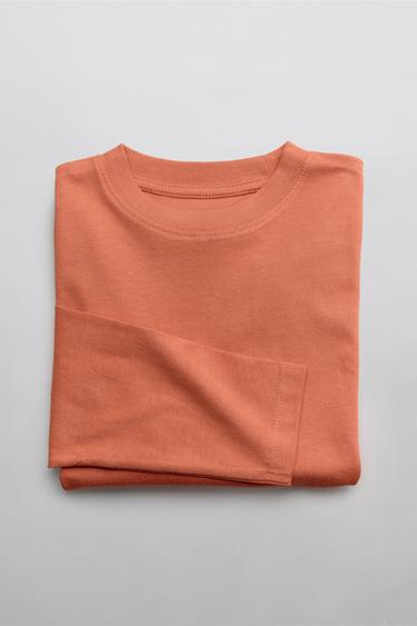 T-SHIRT BASIQUE MEDIUM WEIGHT - Saumon de Zara