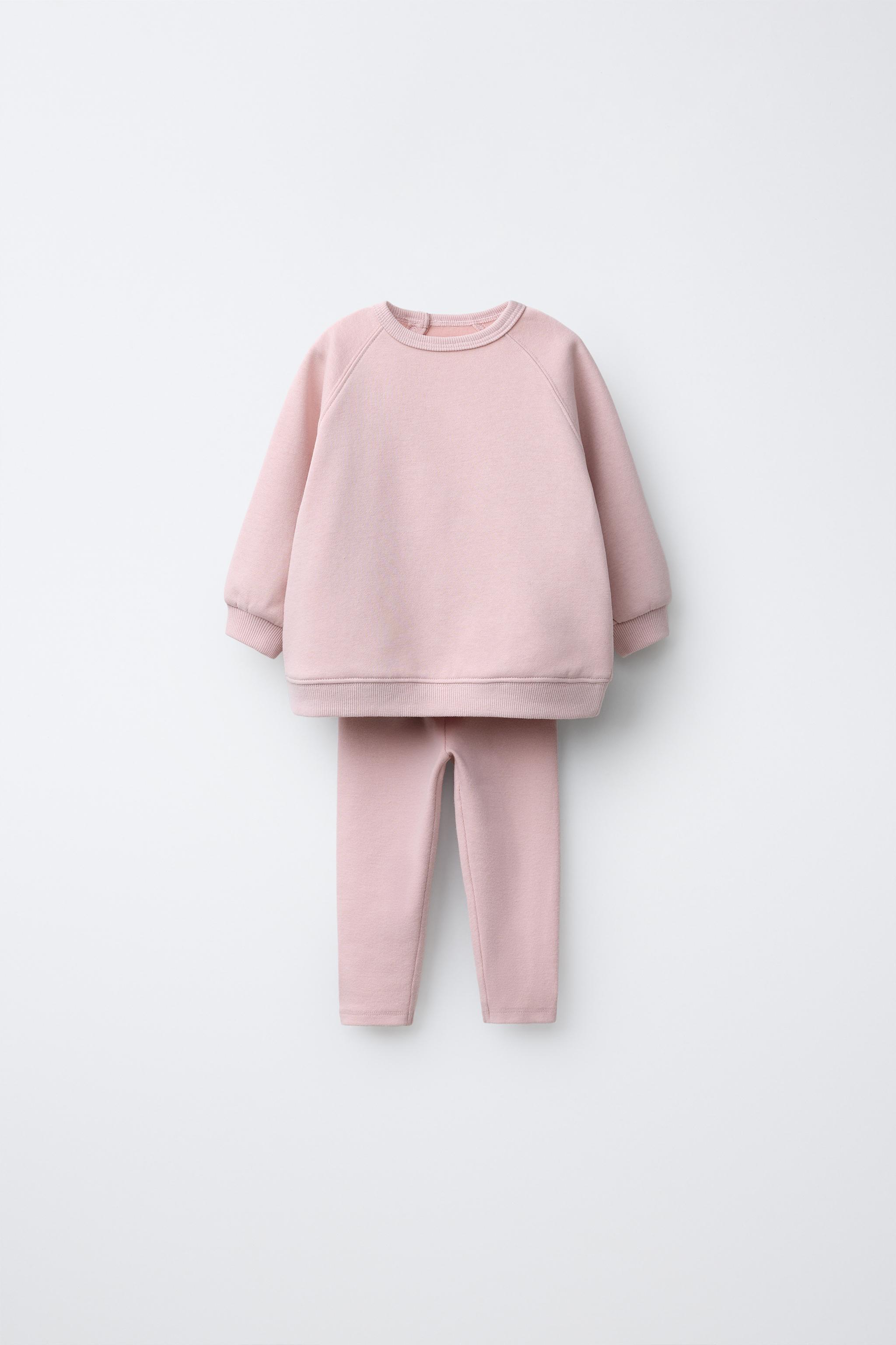 PLAIN SWEATSHIRT AND LEGGINGS SET