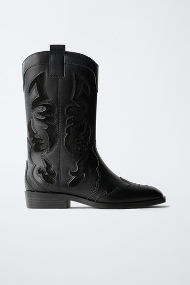 COWBOY BOOTS - Black by Zara