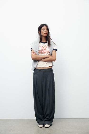 PLEATED TROUSERS - Anthracite grey by Zara