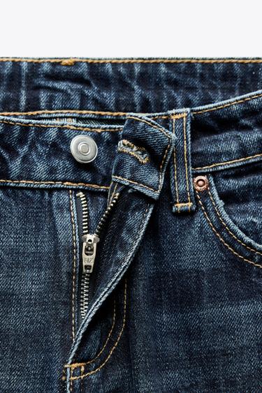 JEAN TRF À JAMBES LARGES TAILLE BASSE - Bleu marine de Zara - Image 6