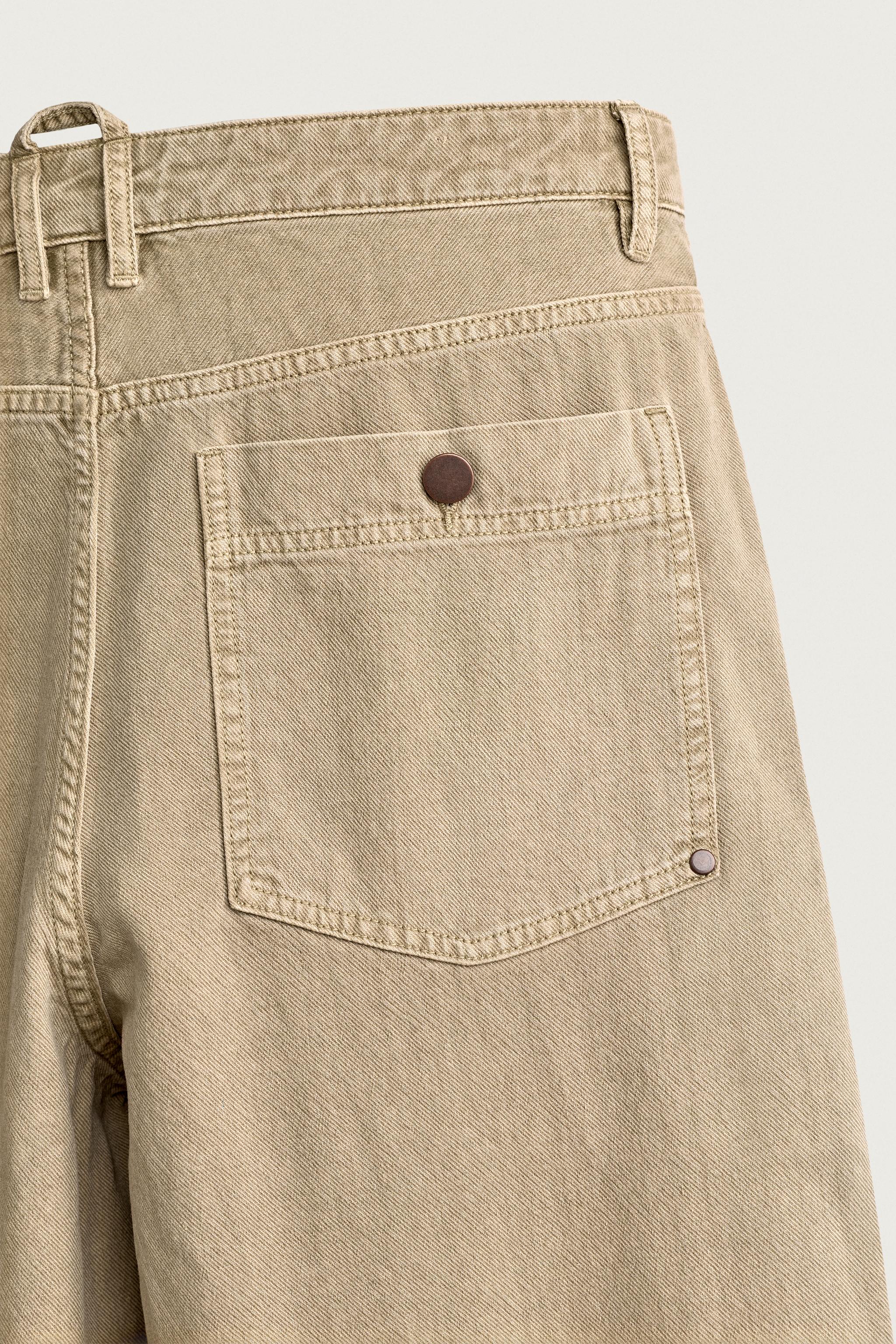 PANTALON DÉLAVÉ COTON - LIN