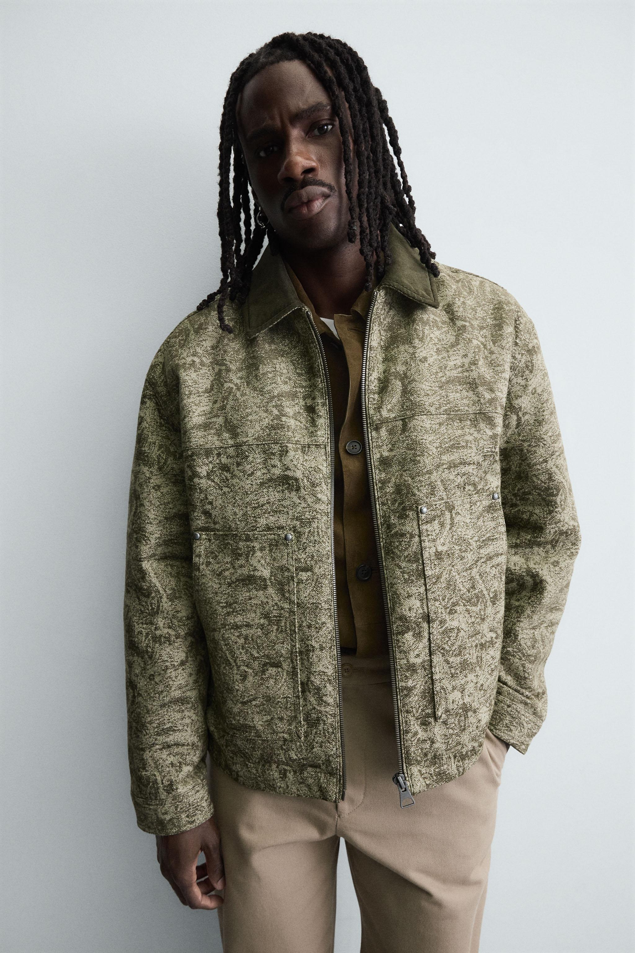 ABSTRACT JACQUARD QUILTED JACKET
