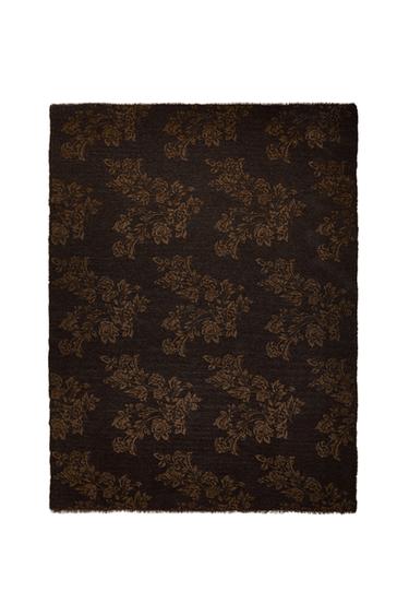 CHENILLE JACQUARD THROW - Brown by Zara