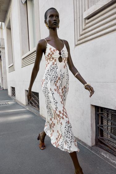PRINTED CUT-OUT DRESS - Multicoloured by Zara - Image 0