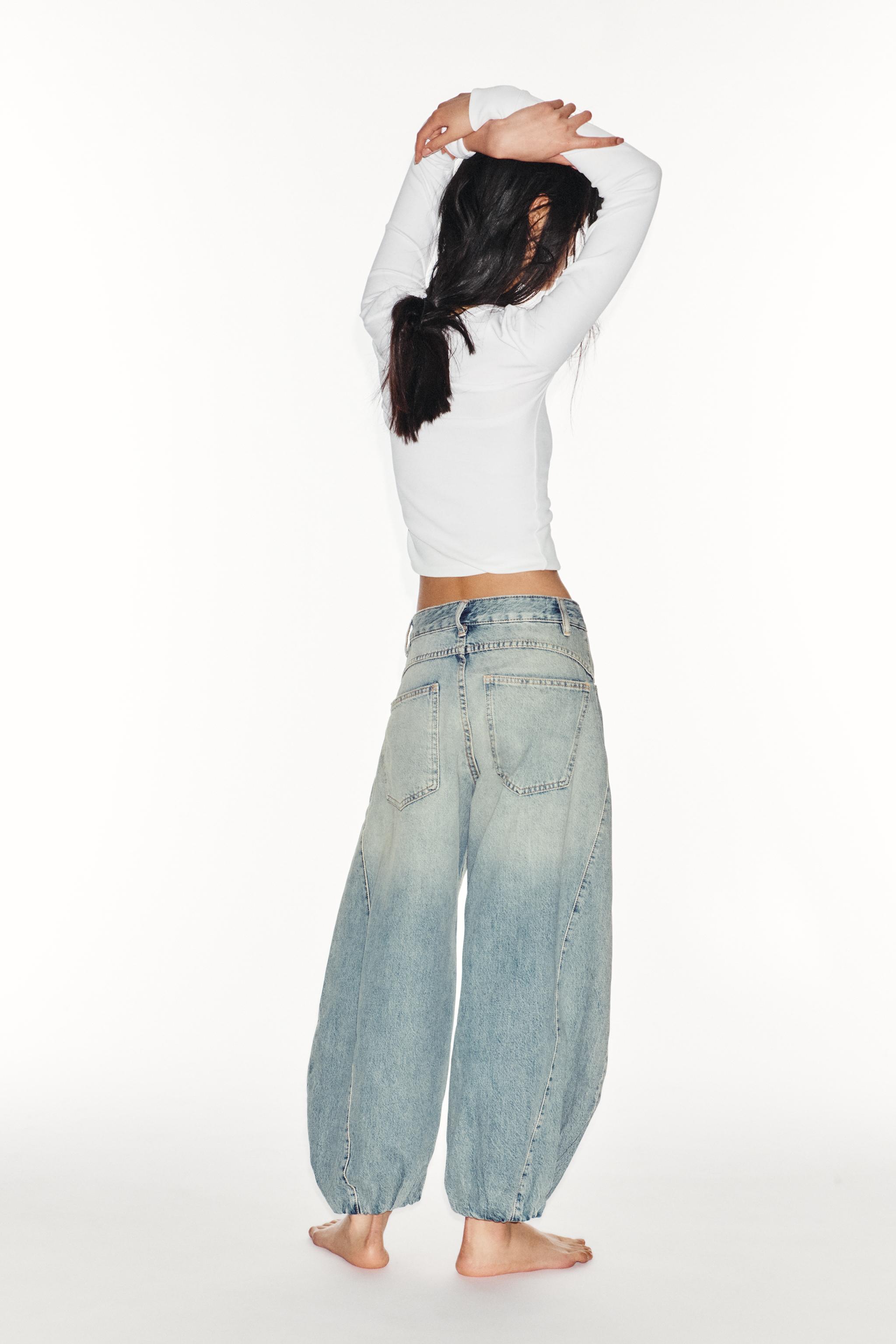 TRF MID-RISE VOLUME JEANS WITH CUFFS