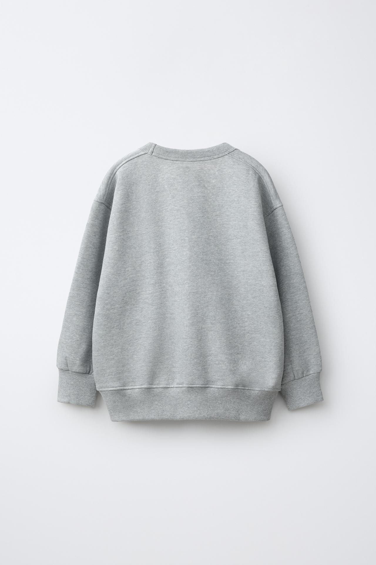 BASIC SWEATSHIRT — Gray marl
