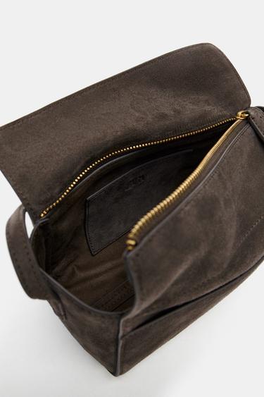 MINI SAC EN CUIR - Marron de Zara - Image 5