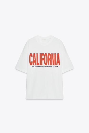 OVERSIZED TEXT T-SHIRT - White by Zara - Image 0