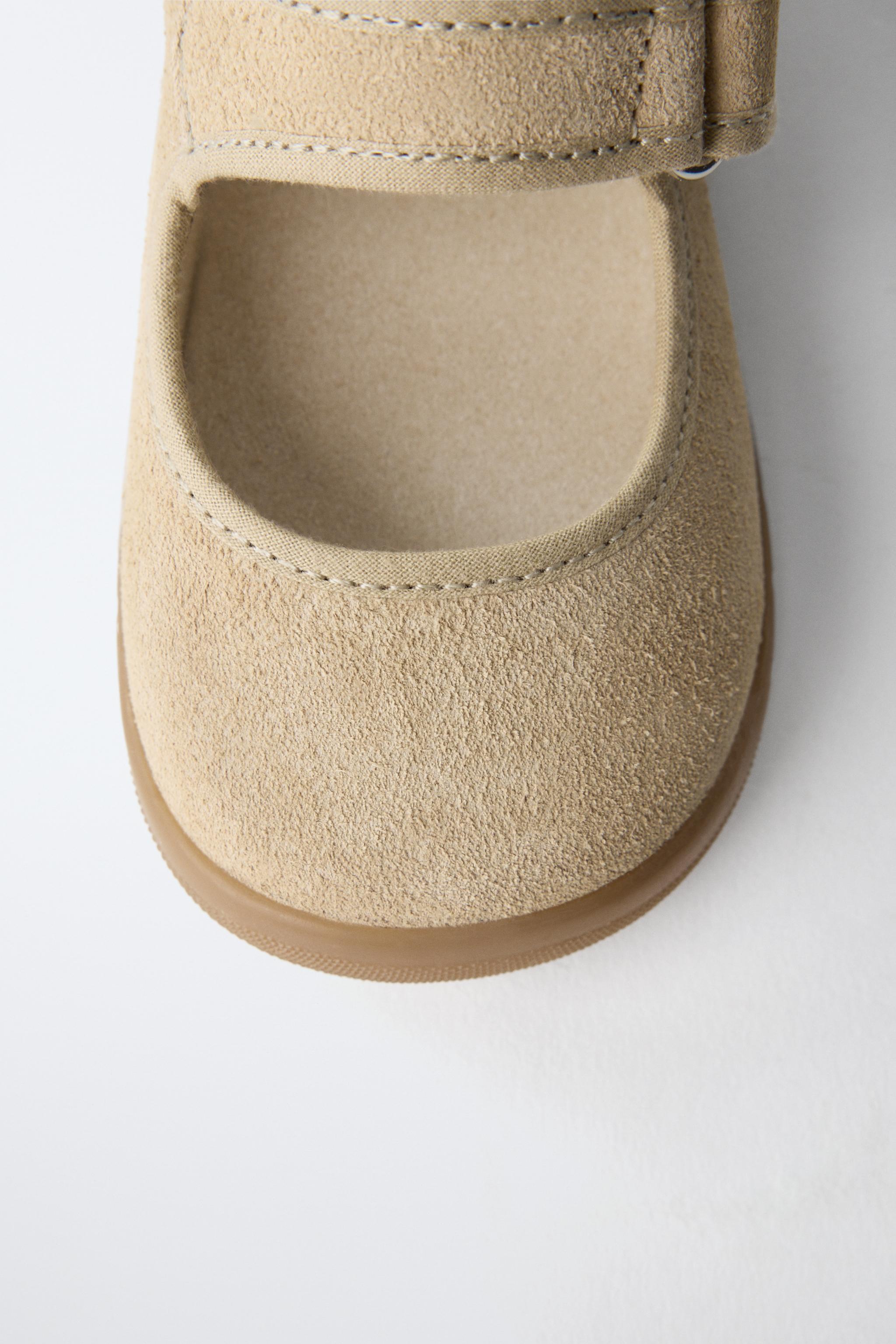 BALLERINES EN CUIR PIEDS NUS